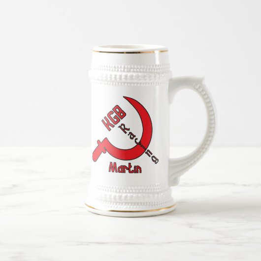 カスタマイズステイン-ロバートを競争させるKGB - ビールジョッキ (右)