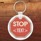 カスタマイズストップサインデザイン,<TEXT> キーホルダー (正面)