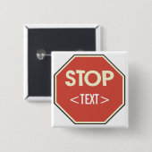 カスタマイズストップサインデザイン,<TEXT> 缶バッジ (正面&裏面)