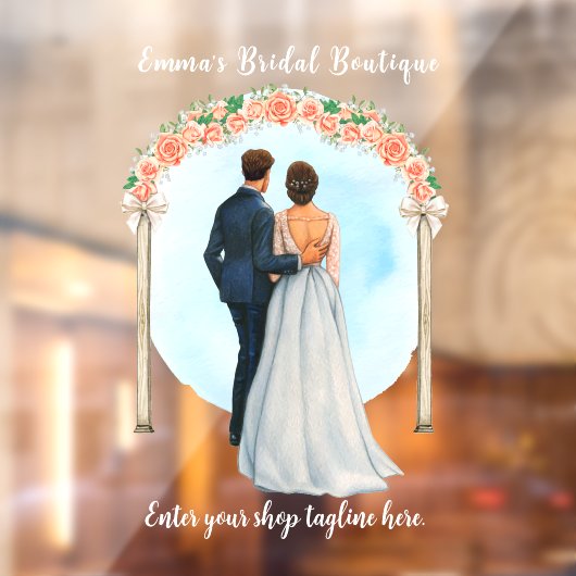 カスタマイズスド結婚レスブライダルブティックショップ ウィンドウサイン (シート2)