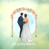 カスタマイズスド結婚レスブライダルブティックショップ ウィンドウサイン (シート3)