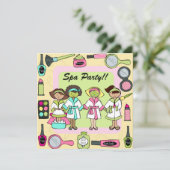 カスタマイズスパパーティー誕生日招待状 招待状 (スタンド正面)