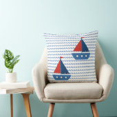 カスタマイズスロークッション – セーリングボートの名前 クッション (椅子)