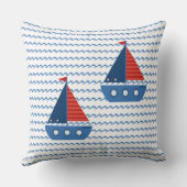 カスタマイズスロークッション – セーリングボートの名前 クッション (裏面)