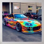 カスタマイズスーパーカーはっきりした:色と修正 ポスター (正面)