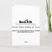 カスタマイズゼウスカードのグレートデーンの谷- カード (裏面)