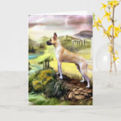 カスタマイズゼウスカードのグレートデーンの谷- カード (黄色い花)