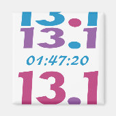 カスタマイズタイム13.1ハーフマラソン磁走石。 マグネット (正面)