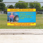 カスタマイズタイヤ修理店写真詳細文字禁止 横断幕 (インサイチュ)