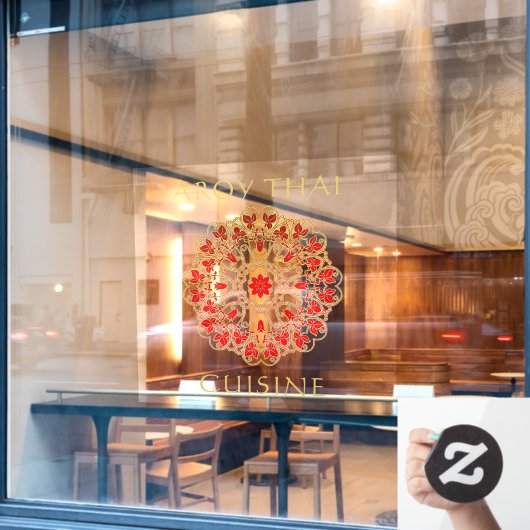 カスタマイズタイレストランフロント広告ズウィンド ウィンドウサイン (カフェ窓)