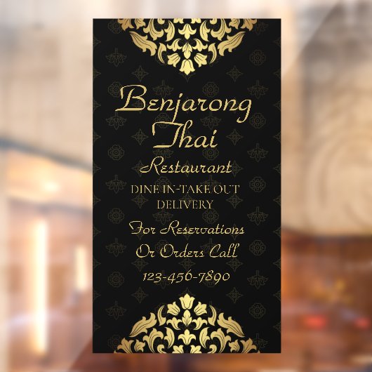 カスタマイズタイ伝統的アート ウィンドウサイン (シート2)