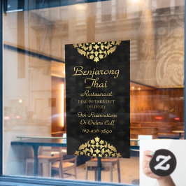 カスタマイズタイ伝統的アート ウィンドウサイン