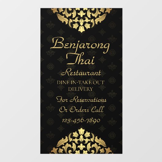 カスタマイズタイ伝統的アート ウィンドウサイン (シート)