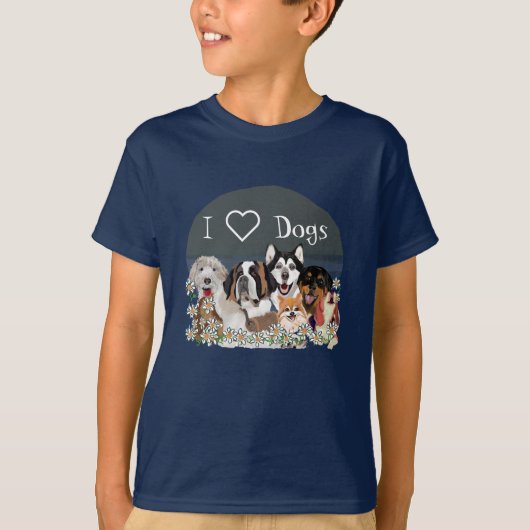 カスタマイズテキストの犬パッククラブTシャツ Tシャツ (正面)