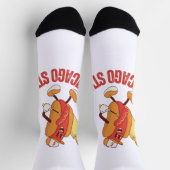 カスタマイズデザインシカゴスタイルホットドッグ愛好家 ソックス (上部)