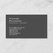 カスタマイズトレンディーグレーフィットネススポーツ名刺 名刺 (裏面)