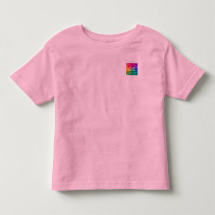 カスタマイズトレンディーピンク2辺テンプレート追加イメージ トドラーTシャツ