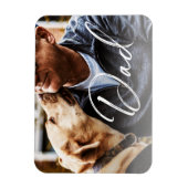 カスタマイズドッグパパの父の日  マグネット (縦)