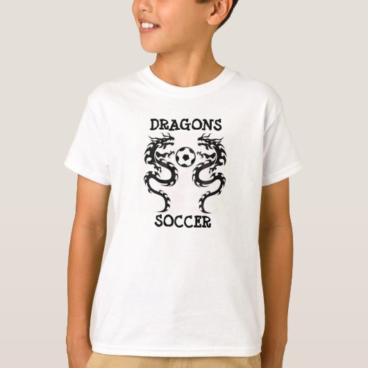 カスタマイズドラゴンのサッカーのTシャツ- Tシャツ (正面)