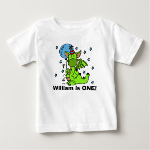 カスタマイズドラゴンの誕生日のTシャツ ベビーTシャツ