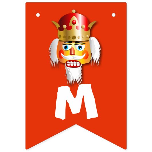 カスタマイズナッツ味のくるみ割りの漫画 バンティングフラッグ (第1の旗)