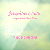 カスタマイズネイルサロンサービスのウォークインへようこそ ウィンドウサイン (シート3)