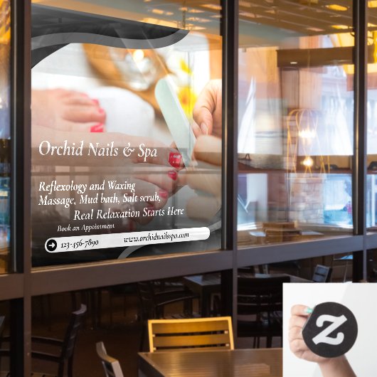 カスタマイズネイルサロンスパペディキュアトランクアルト ウィンドウサイン (レストラン窓)