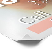 カスタマイズネイルサロン技術者のピンク フォトプリント            (角)