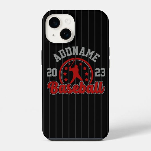 カスタマイズネーム 野球チーム 選手 ゲーム iPhoneケース (裏面)