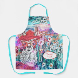 カスタマイズハッピーバースデーママラマ エプロン