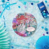 カスタマイズハッピーバースデーママラマ ペーパープレート (パーティー)