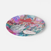 カスタマイズハッピーバースデーママラマ ペーパープレート (アングル)