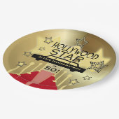 カスタマイズハリウッド・スターの誕生日の紙皿 ペーパープレート (アングル)