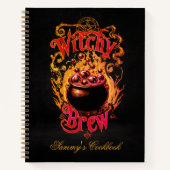 カスタマイズハロウィーンゴシック魔女ブルフードレシピ ノートブック (正面)