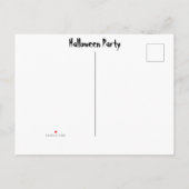カスタマイズハローウィンパーティスカル白黒 インビテーションポストカード (裏面)