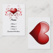 カスタマイズハートのフラクタル- 名刺 (正面/裏面)