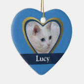 カスタマイズハート形ペットフォトフレーム セラミックオーナメント (右)