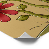 カスタマイズハート誕生日 ポスター (角)