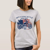 カスタマイズバイクロードトリップ66 USAフラグ Tシャツ (正面)
