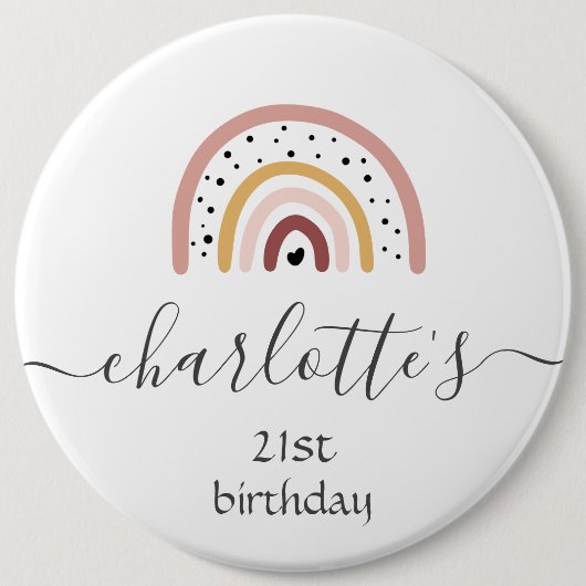 カスタマイズバッジ - レインボーサーモン 缶バッジ (正面)