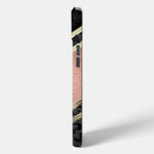 カスタマイズバラ金ゴールドグリッターとブラックダマスク Case-Mate iPhoneケース (裏面 / 左)