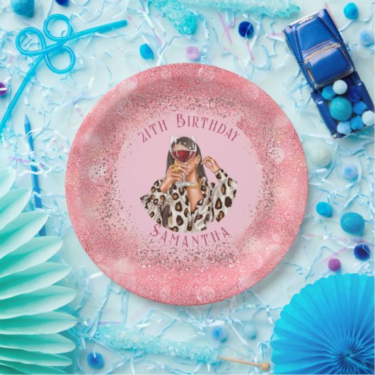 カスタマイズバラ金ゴールド紙プレートと写真 ペーパープレート (パーティー)