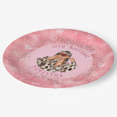 カスタマイズバラ金ゴールド紙プレートと写真 ペーパープレート (アングル)