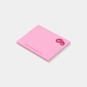 カスタマイズバラ Pink Gerberaデイジーメモ帳 ポストイット (アングル)