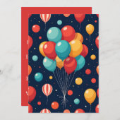 カスタマイズバルーン 招待状 (正面/裏面)