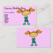 カスタマイズバレリーナの女の子- エンクロージャーカード (正面/裏面)