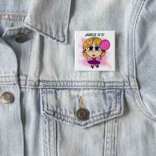 カスタマイズバレリーナの誕生日ボタン 缶バッジ (インサイチュ)