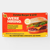 カスタマイズバーガーレストラン今採用 横断幕 (横)