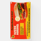 カスタマイズバーガーレストラン今採用 横断幕 (縦)