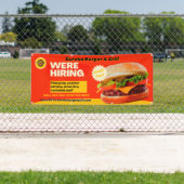 カスタマイズバーガーレストラン今採用 横断幕 (インサイチュ)